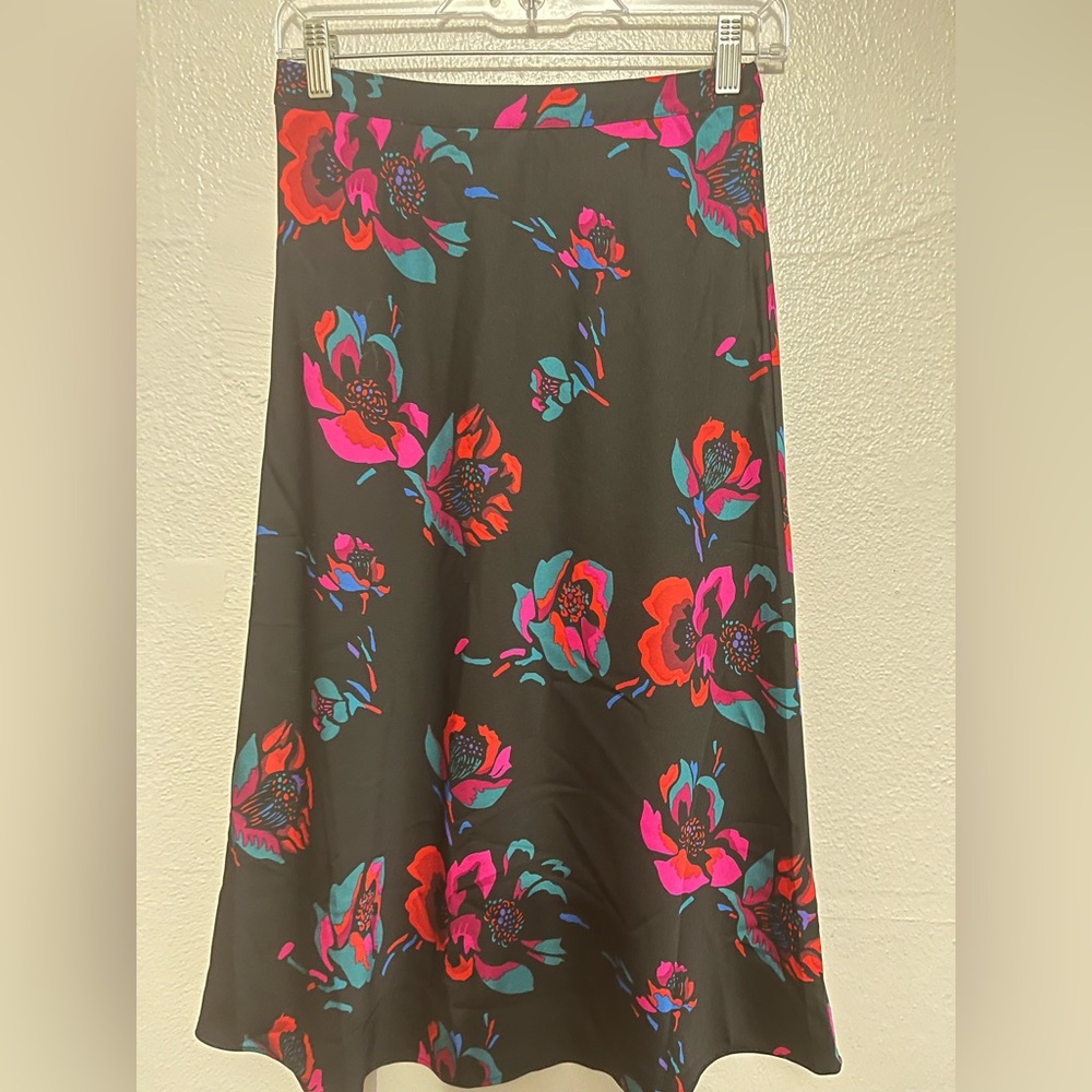 J Crew Floral Midi Skirt Size XXS